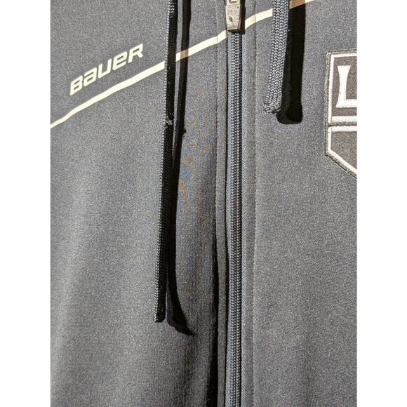 Vintage Bauer LA Kings Black Full Zip Hooded Jacket Men's Size Approx. L - Picture 6 of 13